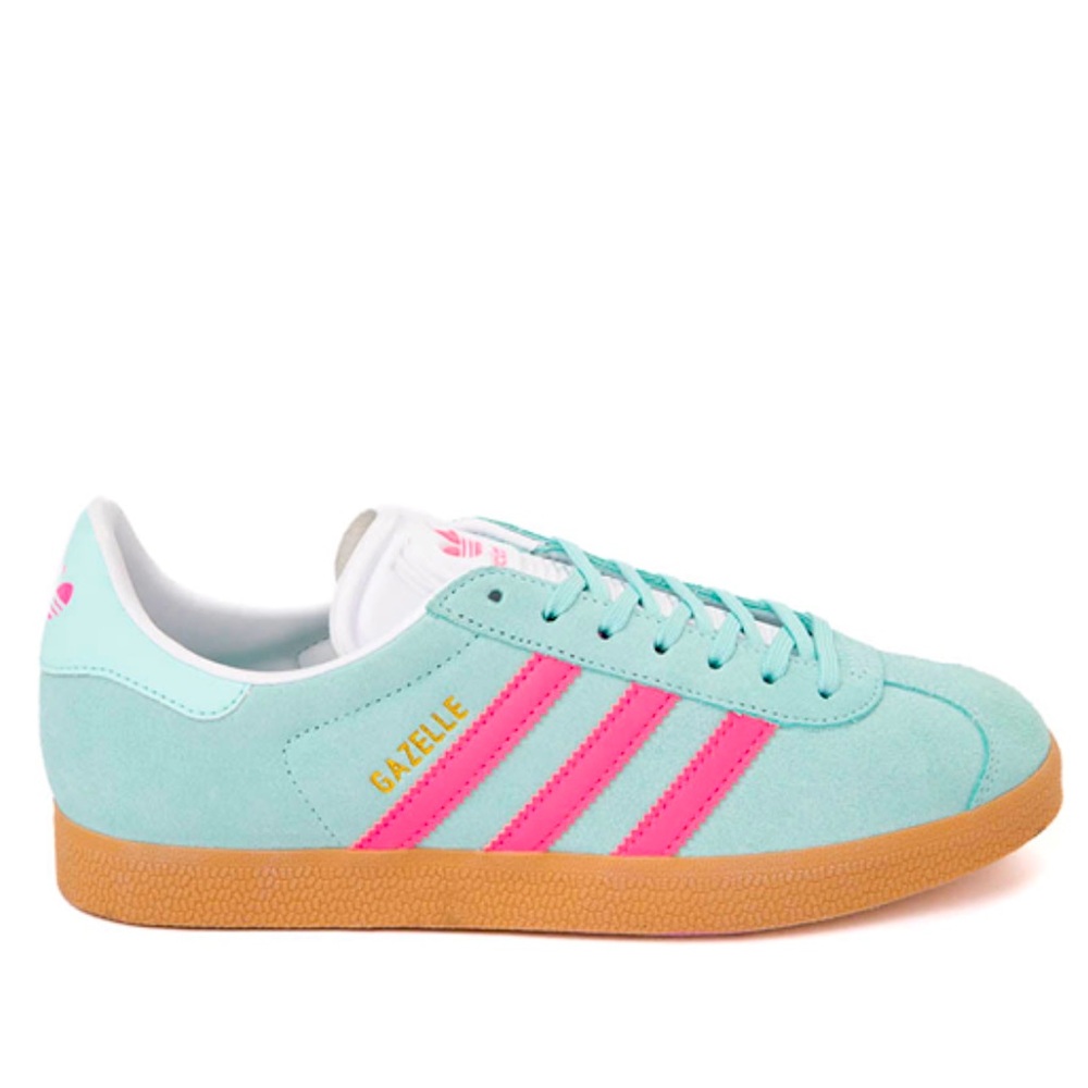 adidas Gazelle Sneakers in Mint and Pink - Picture 2 of 5